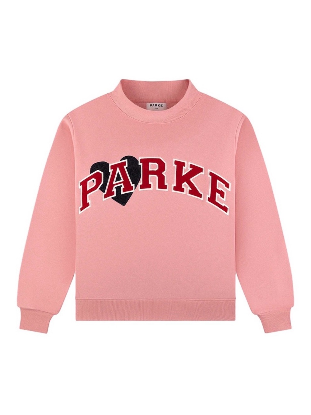 PARKE Jean Heart Varsity Mockneck Blush- XXL